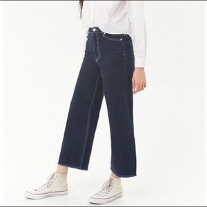 Wide leg denim pants